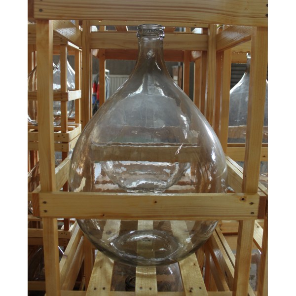 Bonbonne en verre 15L cadre en bois empilable - SIMACO SHOP