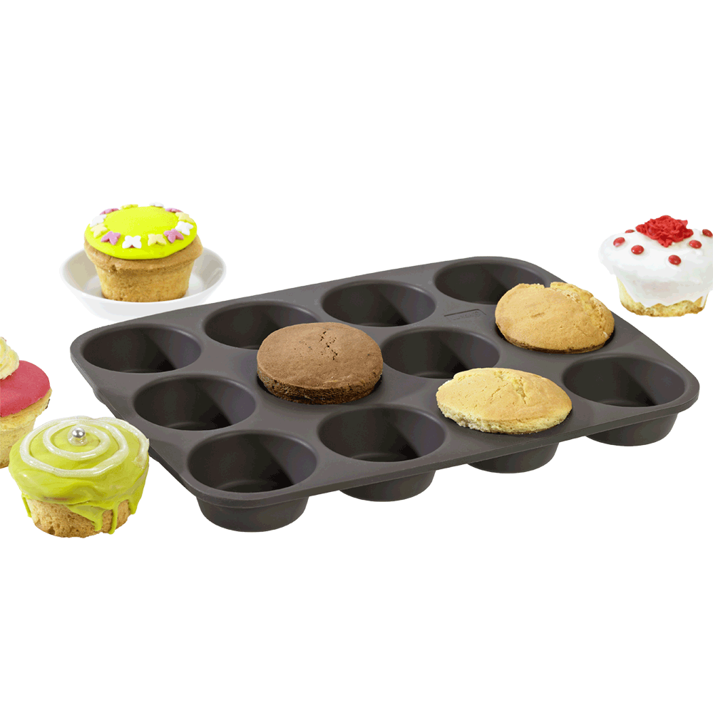 Moule à muffins en silicone, moule à muffins antiadhésif 12 tasses, moule à  muffins Jumbo, moule à muffins en silicone, moule à muffins sans BPA pour  la cuisson des muffins, des œufs 
